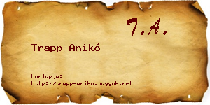 Trapp Anikó névjegykártya